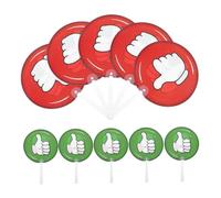 JUMPLAWN 10pcs Teacher Feedback Paddles Interactive Classroom Voting Tools for Student Participation and Engagement Sturdy Plastic Response Signs for Educational Activities