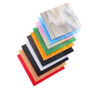 JUMPLAWN 10pcs Water Ripple Texture Stained Glass Sheet with Mica Material, Charming Small Tiles for Crafts, for Church and Christmas Mosaic Projects Random Color