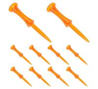 JUMPLAWN 10pcs Wheel Shape Plastic Golf Tees 83mm with Precise Positioning and Integrated Tee and Pin Design for Driving Range and Winter Turf Use, for Golf Enthusiasts