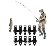 JUMPLAWN 10Sets Fishing Hook Keeper with Cushion Durable Outdoor Hook Holders for Fishing Rods Easy to Install Bait Holders for Every Fisherman for Trolling and Pole Storage
