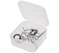 JUMPLAWN 11-Piece Stainless Steel Fishing Rod Guide Tip Set Professional Eye Rings for Fly Fishing Convenient Repair Kit for Freshwater