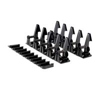 JUMPLAWN 12 Pairs Baby Protective Drawer Locks Safety Cabinet Locks Child Proof Latches with Sticky Adhesive for Kids Baby Proofing Black Set