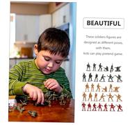 JUMPLAWN 120pcs Scale Military Men with Diverse Poses for Imaginative Play and Stop-motion Animation Safe Plastic Material Suitable for Parties and Educational Use