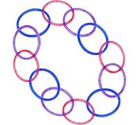 JUMPLAWN 12pcs Acrylic Wind Chime Ring for DIY Dream Catcher Craft Projects