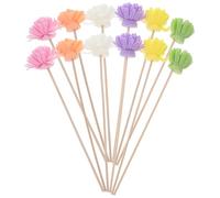 JUMPLAWN 12Pcs Flameless Diffuser Sticks with Artificial Flowers Essential Oil Scents for Home Office and Hotel Aromatherapy Portable and Sticks