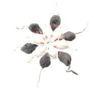 JUMPLAWN 12pcs Interactive Cat Chew Set Featuring Velvet Mouse Shape, Designed to Attract Cat's Attention and Encourage Play during Cat Interaction Sessions, Suitable for Small Dogs