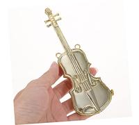 JUMPLAWN 12pcs Miniature Christmas Musical Instrument Ornaments Plastic Violin Straight Curved Horn Models for Xmas Tree Decoration Lightweight DIY Hanging Decorations for Holiday Room