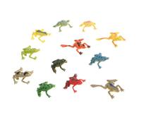 JUMPLAWN 12Pcs Realistic Toads for Educational Simulation Animal Playthings Plastic Material Enhances Learning and Motor Skills