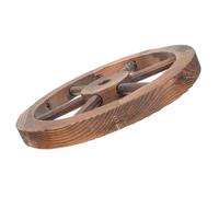 JUMPLAWN 13.8 Inch Wooden Wagon Wheel Rustic Vintage Wall Decor Home