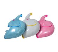 JUMPLAWN 15pcs Elephant Foil Balloons Shower Decorations Animal Birthday Party Supplies for Boys Gender Reveal Party