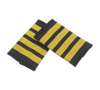 JUMPLAWN 1Pair Professional Pilot Epaulets with Bars Airline Captain Uniform Accessories for Enhanced Authority and Comfort for Cosplay and Performance