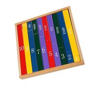 JUMPLAWN 1Pc Colorful Counting Rods Educational for Montessori Math Teaching Aid Wooden for Hand Eye Coordination Understanding Safe Enlightenment for Boys