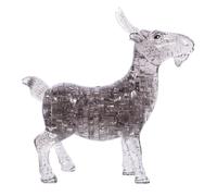 JUMPLAWN 1Pc Crystal Goat Puzzle Creative Self Installed Animal Decoration Grey for Home Office Craftsmanship Unique Birthday Cute Goat Adornment