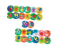 JUMPLAWN 1Set Adorable English Cards Multi Functional Educational Puzzle with Matching Board for Learning for Preschool Age Develops Problem Solving Creative Thinking Skills