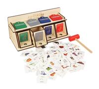 JUMPLAWN 1Set DIY Garbage Sorting for Educational Wooden Learning to Enhance Observation and Motor Skills Fun Early Education Activity for Environmental Awareness