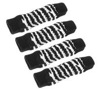 JUMPLAWN 1Set Dog Leg Warmers for Dogs Washable Pet Socks with Adorable Zebra Pattern Comfortable Paw Protectors for Winter Use Easy to Put and Off
