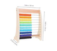 JUMPLAWN 1Set Educational Wooden Abacus Row Math Learning Tool for Enhances Grasping Skills Coordination for Preschoolers Counting Beads for Fun Play