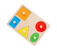 JUMPLAWN 1Set Educational Wooden Jigsaw Puzzle for Geometric Shape Sorting for Early Learning and Intelligence Development