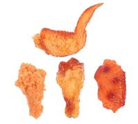 JUMPLAWN 1Set Faux Chicken Drumstick Wing Models of Realistic PVC Food Props for Photography Early Education and Party Decorations for Kitchen Displays and Holiday