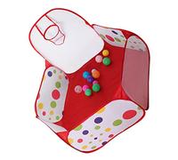 JUMPLAWN 1Set Folding Ocean Ball Pool Playhouse Tent for Basketball Hoop Indoor Area Balls Included for Early Education and Imagination