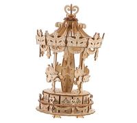 JUMPLAWN 1Set Merry Go Round Puzzle Kit DIY Educational Jigsaw Model for Adults Safe Material Great for Family Fun Interaction