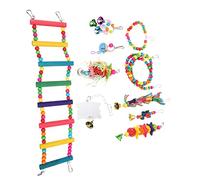JUMPLAWN 1Set Parrot Chewing Climbing Ladder for Pet Birds for Parakeets Cockatiels Lovebirds Engaging Bird Cage Accessories for Mental Stimulation