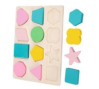 JUMPLAWN 1Set Shape Match Board Puzzle for Preschool Learning Educational Wooden for Explore Shapes and Colors Safe and for Boys