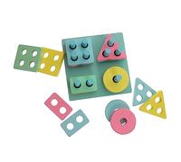JUMPLAWN 1Set Wooden Building Blocks Educational Intelligence for Hand Eye Coordination Logic Skills Development Preschool Learning Game for Boys