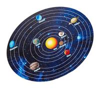 JUMPLAWN 1Set Wooden Solar System Puzzle Educational Space for Planet Learning Prop Creative Puzzle Wooden for Enhance Imagination Hands Skills