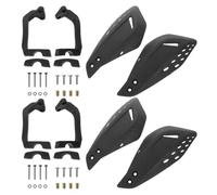 JUMPLAWN 2 Pair Black Plastic Motorcycle Handguards with Universal 22mm Design, Easy Installation, Wind Deflector for Motorbike Handlebar Protection and Brake Clutch Guard