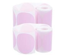 JUMPLAWN 2 Rolls Self-Adhesive Round Thermal Printer Labels on Thermal Sensitive Synthetic Paper with Printing and Enhanced Durability for Indoor and Inventory Use
