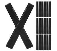JUMPLAWN 200pcs Makeup Brush Protector Mesh Sleeves Black Plastic Stretchable Design Protects Bristles Convenient to Carry for Travel and On-the-go Touch-ups