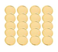 JUMPLAWN 20pcs Abs Binder Rings for Notebook and Planner Binding, Suitable for Mushroom Binding Holes, Does Not Damage Paper, for DIY Projects, Loose-leaf Notebook Binder Discs in Golden