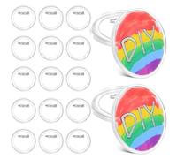 JUMPLAWN 20pcs Clear Acrylic Button Badges Pin-back Craft Pins for DIY Photo Designs Custom Badge Making Supplies for Personal and Business Use