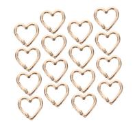 JUMPLAWN 20pcs Heart Shaped Carabiner Clips Zinc Alloy Keychain Clasps Portable Spring Snap Hooks for Keys Bags Camping Accessories and Stylish