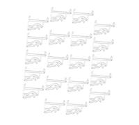 JUMPLAWN 20Pcs Household Valance Clips Transparent Pom Material Replaceable Blind Clamps for Vertical Slats Window Blinds Home and Office Use
