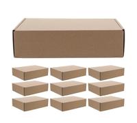 JUMPLAWN 20pcs Small Brown Corrugated Paper Shipping Boxes Secure Closure and Three Layer Structure, Square Cardboard Packing Boxes for Courier and Logistics Services