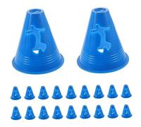 JUMPLAWN 20Pcs Sports Cones for Agility Training Lightweight and Portable Marker Cones for Obstacle Courses Brightly Colored Skating Equipment for Soccer and Football Practice