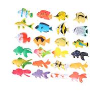 JUMPLAWN 24pcs Marine Organism Model Set for Kids Plastic Tropical Fish Toys Educational Simulation Models for Preschool Learning and Play