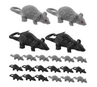 JUMPLAWN 24pcs Realistic Fake Rat Halloween Decorations Portable Mouse for Spooky Prank Jokes Compact Trick for Party and Scary Setup