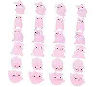 JUMPLAWN 24pcs Resin Miniature Pig Figurines Adorable Small Piggy Ornaments for Home and Office Decoration Rustic Farmhouse Style Micro Landscape Accessories Gift for Friends and Family