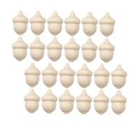 JUMPLAWN 24pcs Unfinished Natural Wooden Acorns for DIY Painting Crafts Multipurpose Decorative Acorns Statue for Rustic Autumn Christmas Thanksgiving Home Decor Eco Friendly Wooden