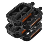 JUMPLAWN 2Pairs Bike Pedals Replacement Pedal Accessories for Comfortable Riding American Thread with Reflectors High Strength Bearings and Skid Design for Enhanced Stability