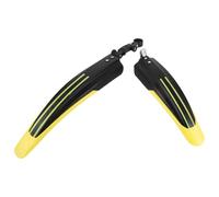 JUMPLAWN 2pcs Adjustable Bicycle Mud Fender Kit for Mountain Bike with Front and Rear Mud Guards, Lightweight Pp Material, Quick Installation, for Muddy Paths and Offroad Terrains, Yellow
