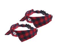 JUMPLAWN 2Pcs Adjustable Cat Collar with Bell Adorable for Kittens Cute and Neckwear for Daily Wear and Special Occasions