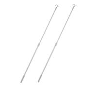 JUMPLAWN 2pcs Aluminum Alloy Retractable Curtain Pole Adjustable Telescopic Blind Tilt Wands Space Saving Extension Rods for Bedrooms Living Rooms Privacy and Light Control