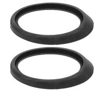 JUMPLAWN 2pcs Antenna Sealing Ring Universal Car Antenna Base Rubber Seal Gasket Black Sleek Design Resistant to Aging Comprehensive Protection for DIY Experience and Mounting