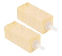 JUMPLAWN 2pcs Aquarium Protein Skimmer Bubble Wood Natural Wooden Air Stone for Fish Tank Oxygenation and Aquatic Decoration