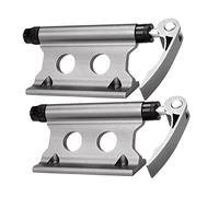 JUMPLAWN 2pcs Bike Fork Mount Lock Quick Release Front Wheel Fixer for Bicycles Deep Titanium Color Sturdy Design for Mountain Bikes and Cycling Racks