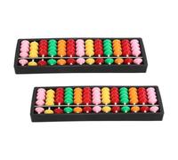 JUMPLAWN 2pcs -column Plastic Abacus Counting Tool with Contrasting Colorful Beads, Enhances Memory and Visual Recognition, after School Clubs and Elementary Classrooms